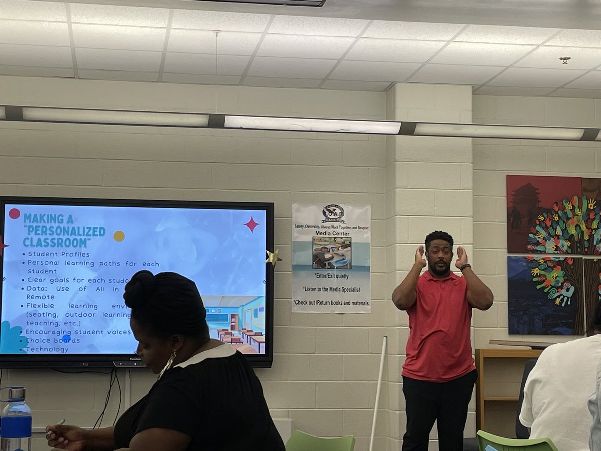 We are having engaging PL’s with STEAM and Personalized Learning! #gettingreadyforeveryscholarsuniqueness #meetingtheneedsofourstudents
<a href="/DrTSpencer/">Dr. Tara (Cotton) Spencer</a> <a href="/KymTechFowlkes/">Kym Fowlkes, Ed.S.</a> <a href="/APSITJAMES/">James Wilborn</a>