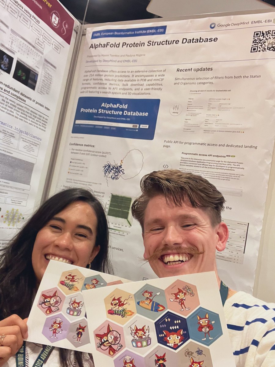 Having a Marv-ulous time with @anonymaxking at #ISMBECCB2023, all thanks to @thesteinegger lab! 🌟 Feeling inspired and encouraged by their innovative work! #StructuralBiology #shenanigans