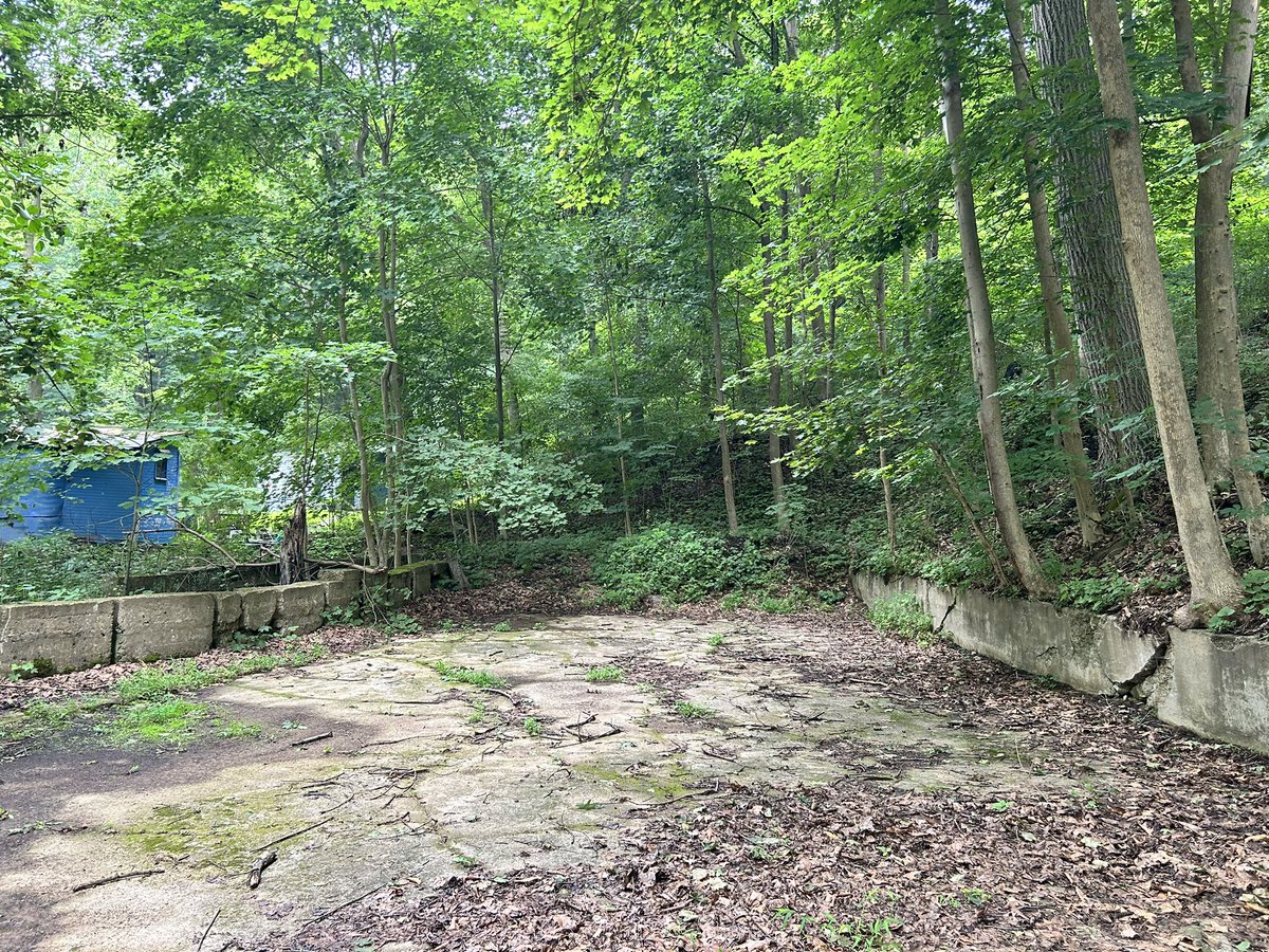 TyMullins's tweet photo. First amusement park today, Rock Point. Looks like we just missed it being open… by 112 years 😉 Some cool remnants of the namesake overlook and the Shoot the Chutes https://t.co/CSUZ54BeZa