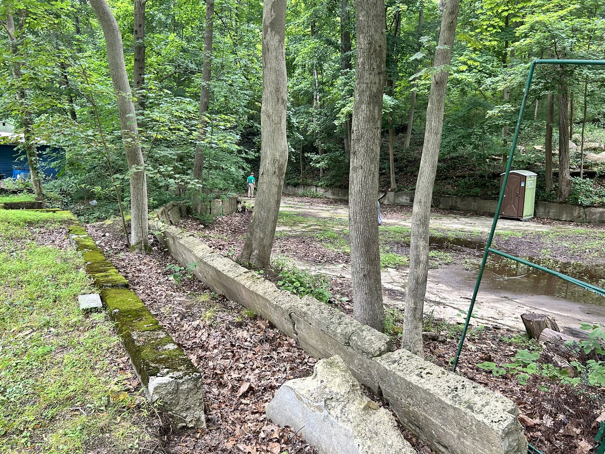 TyMullins's tweet photo. First amusement park today, Rock Point. Looks like we just missed it being open… by 112 years 😉 Some cool remnants of the namesake overlook and the Shoot the Chutes https://t.co/CSUZ54BeZa
