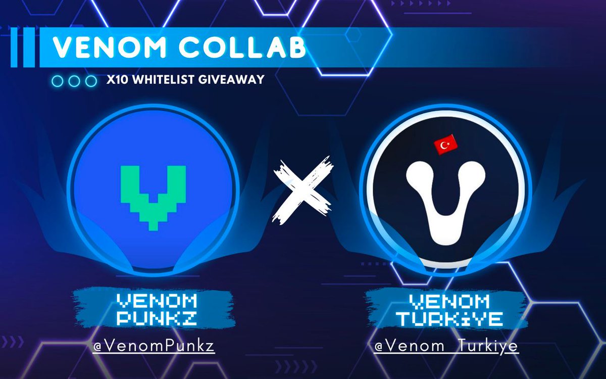 👾#Venom Punkz #NFT koleksiyonu için 10 adet #whitelist hakkı veriyoruz! 🎉

🎁 Çekilişe katılmak için;
1️⃣ Tweet'e RT at ve yorumlara 2 arkadaşını etiketle!
2️⃣ <a href="/VenomPunkz/">VenomPunkz</a> &amp; @Venom_Turkiye takip et!

⚡ Sonuç açıklama tarihi 1 Ağustos