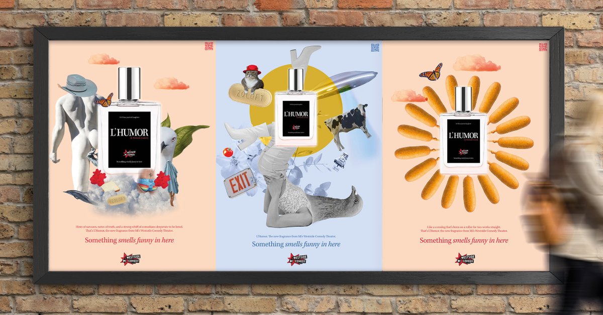 hansondodge's tweet photo. Big news! Our L’HUMOR posters with @westsidecomedy will be recognized in this year’s @CommArts Annual Advertising Competition. See them in the Nov/Dec issue, then go see some comedy at #westsidecomedy.

#hansondodge #makegreatleaps #advertising #awardwinning #communicationarts https://t.co/UNdDQCg5iy