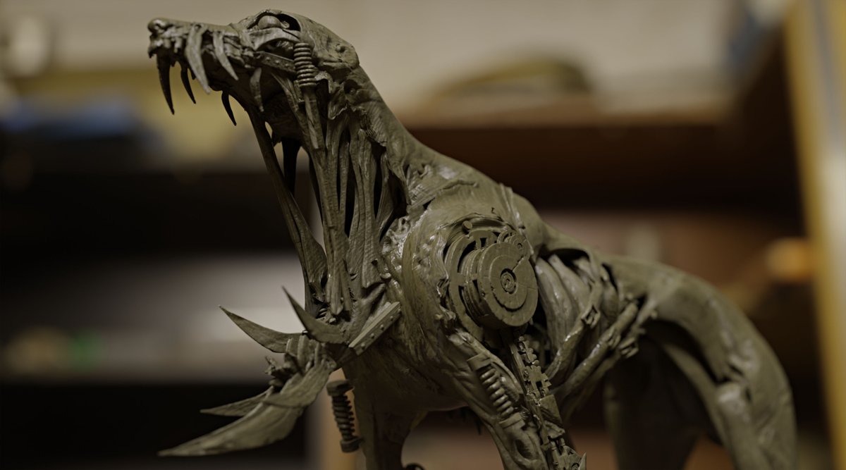 Some design Marquette's for The Nevers I did a while back based on some early sketches that were given to us. 
 used <a href="/jamajurabaev1/">Jama Jurabaev</a>  beautiful clay shader for this
#creature #zbrush #conceptart #dog #sculpture