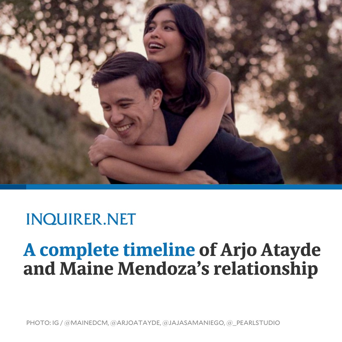 MABUHAY ANG BAGONG KASAL! 🤍
 
As the sweethearts finally said “I do,” take a trip down memory lane as we look back at Arjo Atayde and Maine Mendoza’s fateful romance.
 
READ: inq.news/ArjoMaineTimel…