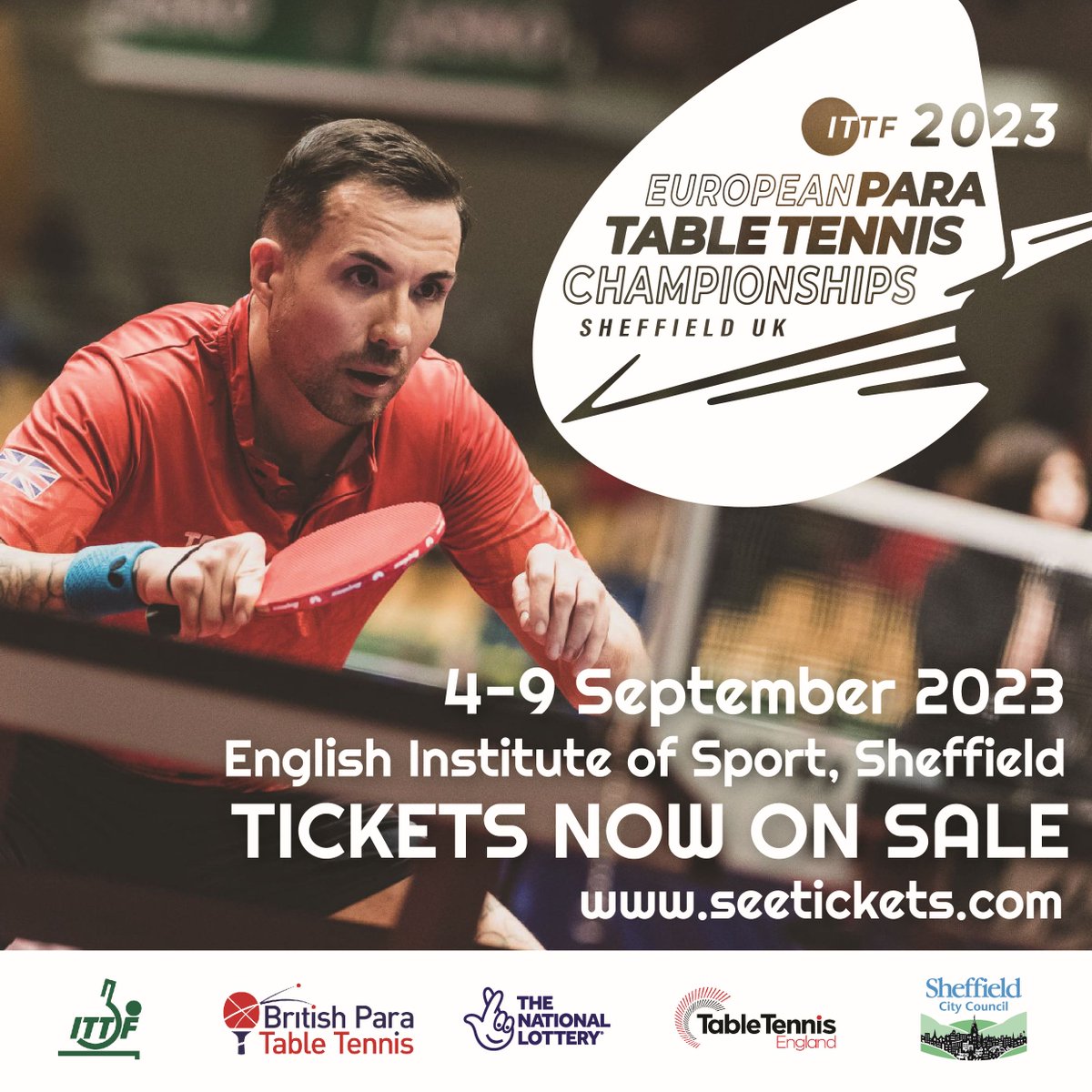 TICKETS for the ITTF European Para Table Tennis Championships 2023 in Sheffield from 4-9 September 2023 are now on sale here:
seetickets.com/tour/2023-ittf…
Prices start at £12 with group discounts available &amp; free entry for carers &amp; children 5 &amp; under (accompanied by an adult)