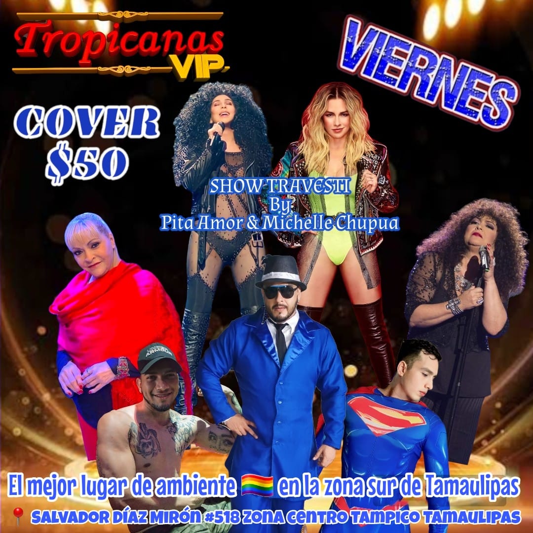 TropiVip's tweet photo. Hoy es noche de Tropicanas VIP #Tampico #CdMadero #LGBTTTIQ+ https://t.co/GoXi5cgfsx