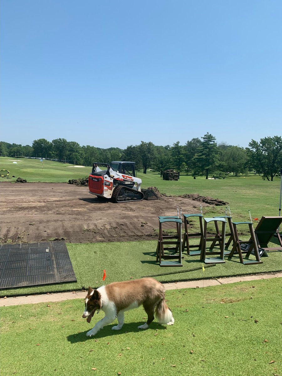 ForestHills_CC's tweet photo. Contractors begun stripping off the current Zoysia grass surface and will begin fine grading and laying down a new variety of Bermuda grass on the Driving Range. The driving range mats will be open during the growing process. https://t.co/nwgEEbxxm3