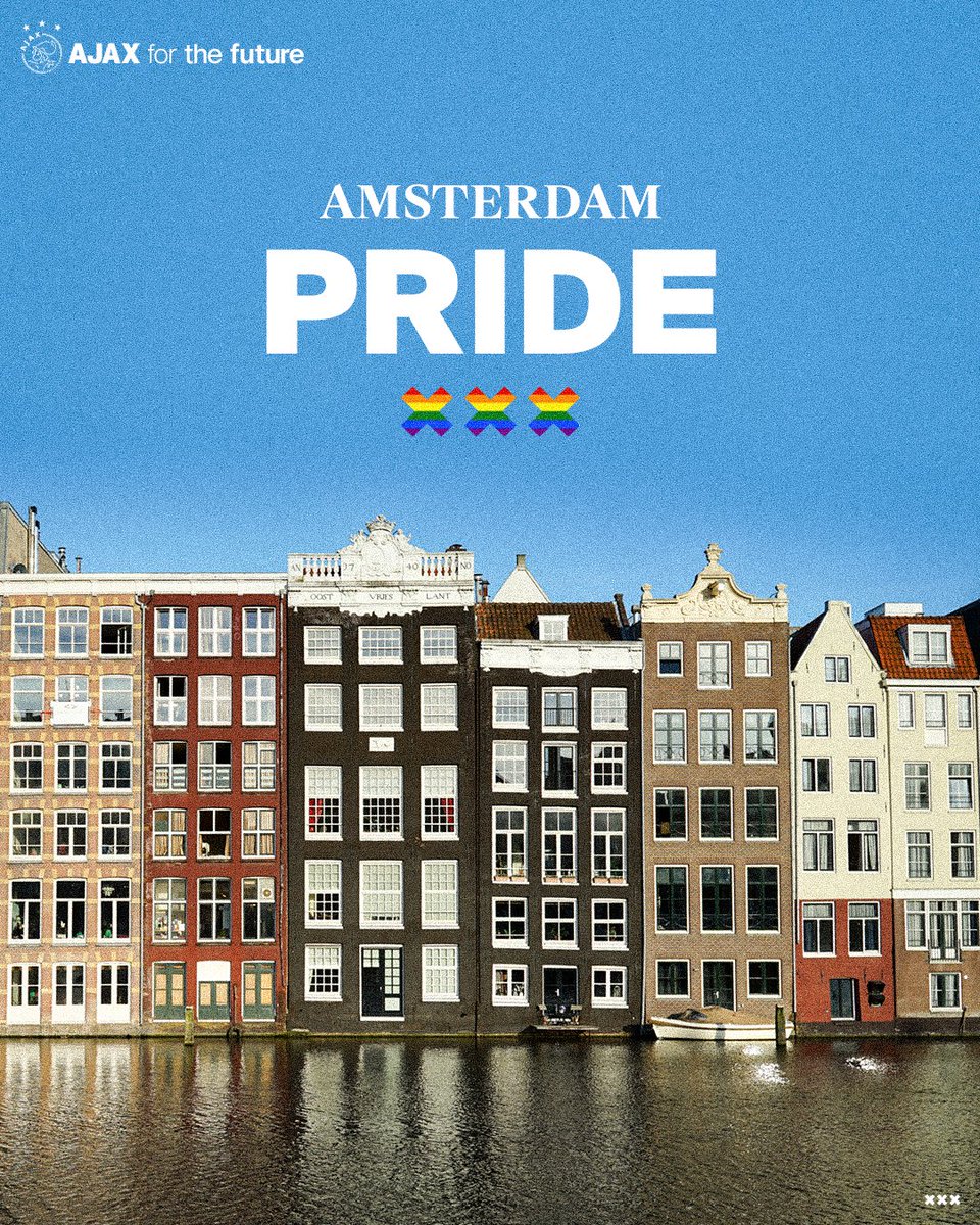 AFCAjax's tweet photo. Happy Amsterdam pride everyone! https://t.co/TDJpn1KH3w