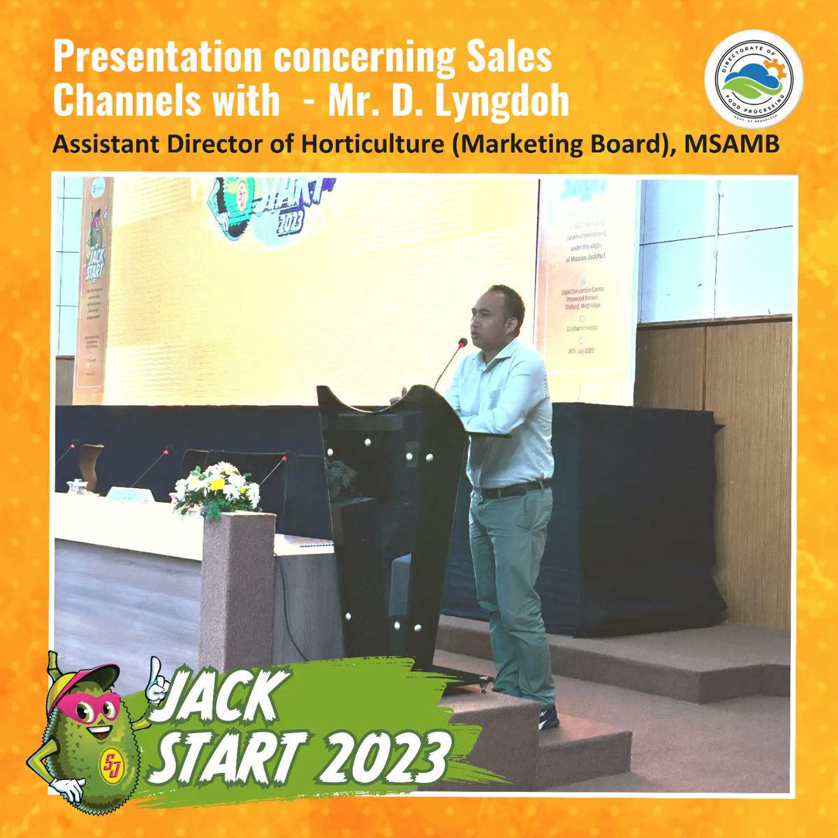 DofpMeghalaya's tweet photo. A presentation and interaction session was also conducted where brand representatives shed light on sales channels and lucrative opportunities within Meghalaya. 

#JackStart2023 
#jackfruitprocessing
#saleschannels
#marketopportunities
#speakers
#dofpmeghalaya https://t.co/xy8O9nTCbn