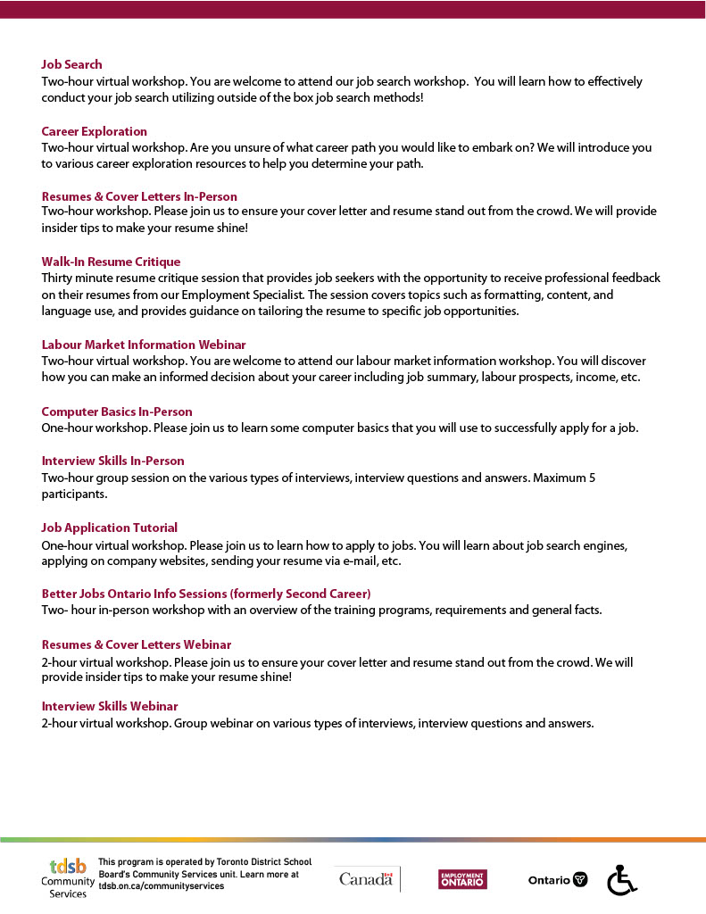 GerrardSquare's tweet image. Next Steps Employment - August Calendar and Resume Writing
#shopthesquare #nextstepsemployment #freeresumewriting