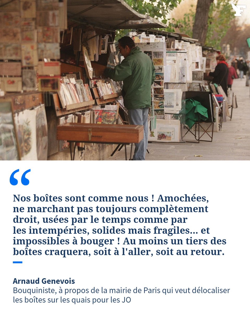 Pour Arnaud Genevois, la délocalisation des boîtes des bouquinistes, demandée par la mairie de Paris, est une réclamation méprisante et irréalisable qui nuira au charme de la capitale. →bit.ly/44WGcmg