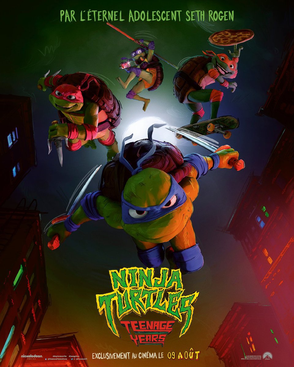 Cinema95150's tweet photo. Les chevaliers d'écailles et de vinyles, sont de retour de façon explosive sur grand écran ! 

Retrouvez #NinjaTurtlesLeFilm, dès le 09 aout dans votre cinéma  et pour trois avant premières exceptionnelles le : 
-Dimanche 06/08 à 16h15
-Lundi 07/08 à 18h00
-Mardi 08/06 à 20h30 https://t.co/K8IkdLKnJd