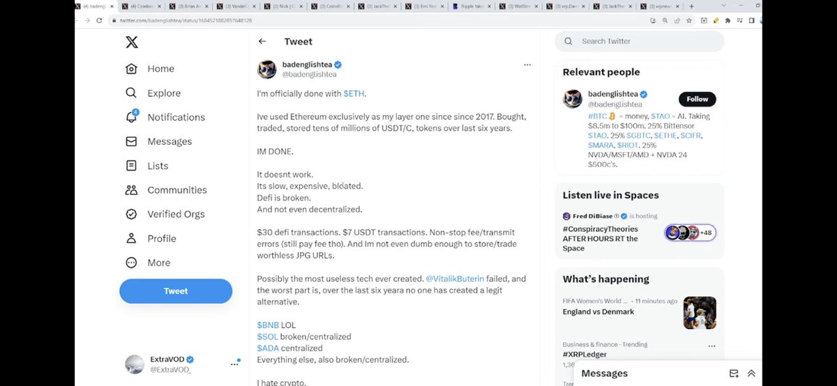 RealLife180's tweet photo. #Ethereum truth bomb!!!  Why a waterfall of liquidity will pour into #XRP! https://t.co/E027jL7NBb