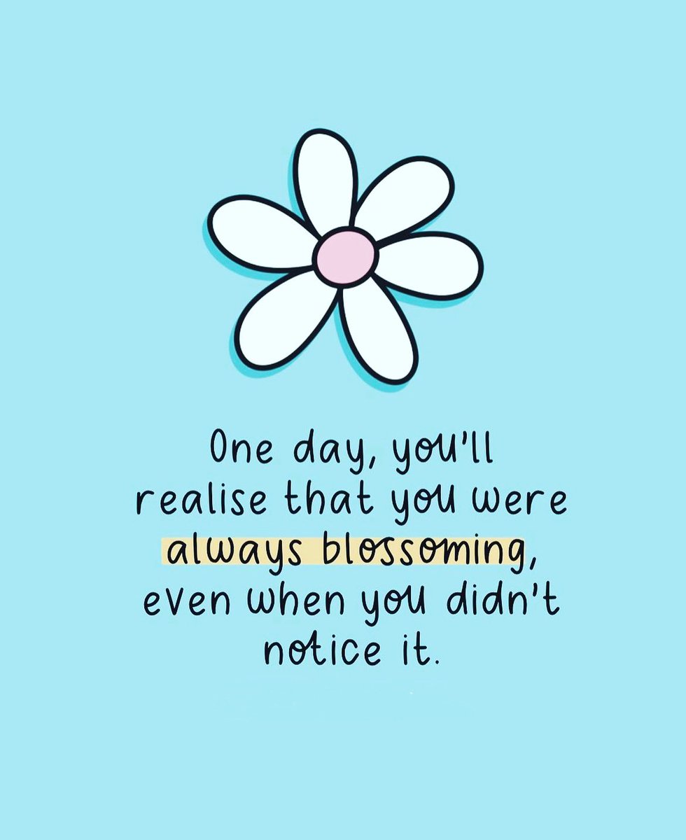 One day, you'll realise that you were always blossoming, even when you didn't notice it. 
.
#mentalhealth #mentalhealthawareness #mentalhealthmatters #mentalhealthcare  #onlinecounselling4u #selfcare #selfrespect #selflove #selflovequotes #selfdefense #selfietime #selfawareness