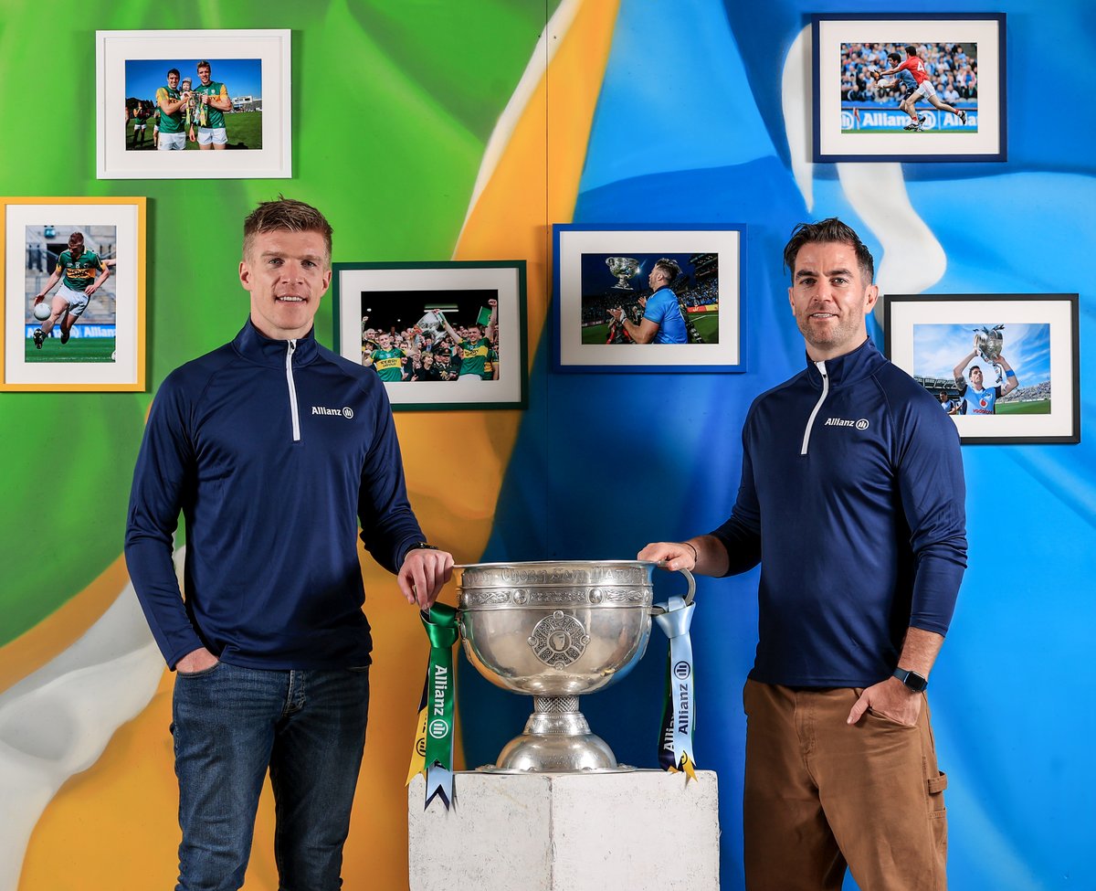 AllianzIreland's tweet photo. Eyes on the prize 👀 as Dublin and Kerry go head-to-head in the All-Ireland Senior Football Final this weekend. Who will come away as 2023 champions?
#GAA #YouWriteIt #WeUnderwriteIt https://t.co/cxDm69s7Xl