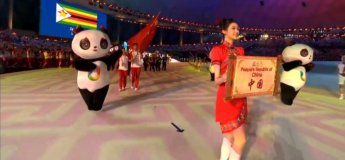 中国🇨🇳队出场，全场雄起！