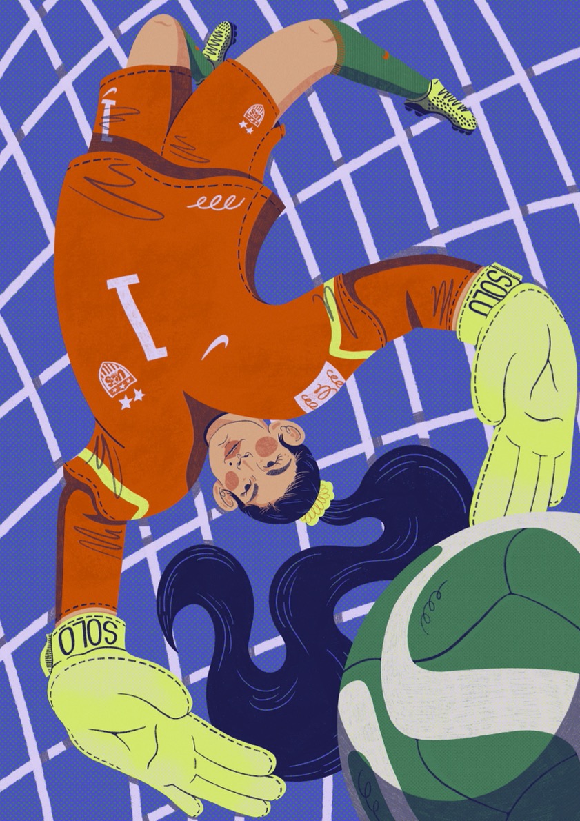 itsnicethat's tweet photo. Over 30 illustrators have portrayed icons from women’s football, aiming to inspire a new generation to pick up the sport > https://t.co/8xsnOGriFV https://t.co/rf7dZI0jHz