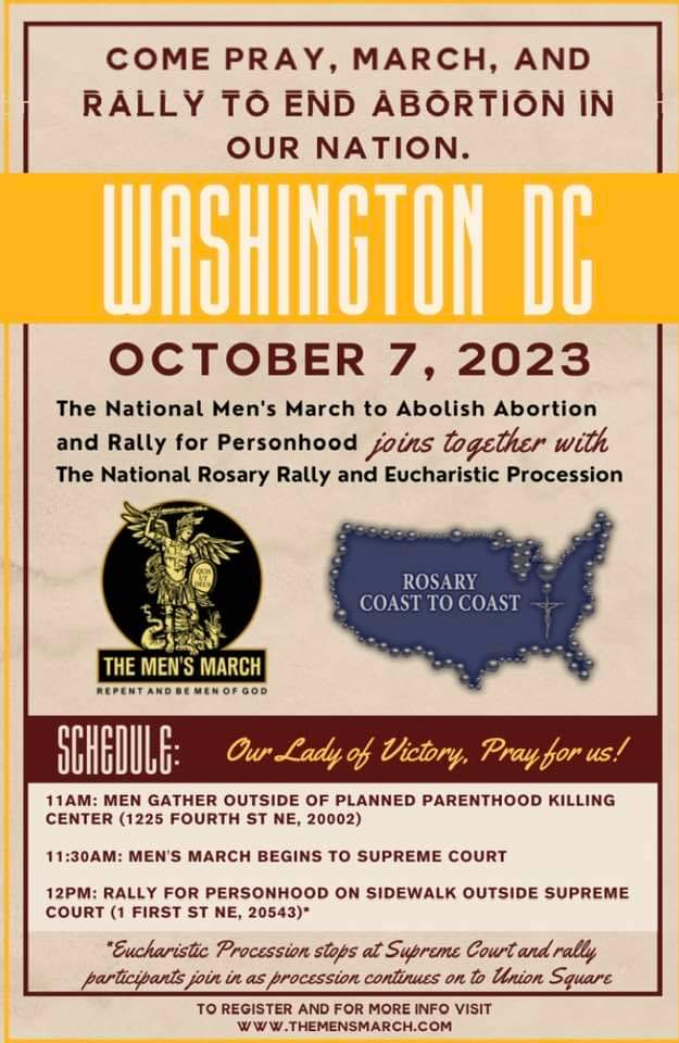 RockofLifeNI's tweet image. Calling all men. It's time to rise up against abortion!

Join the Movement to Build Up Men, Strengthen Families, Abolish Abortion and Heal Our Nation
🔍
themensmarch.com

Follow @FrStephenImb for updates.

#ProlifeMen #America #WashingtonDC #Boston