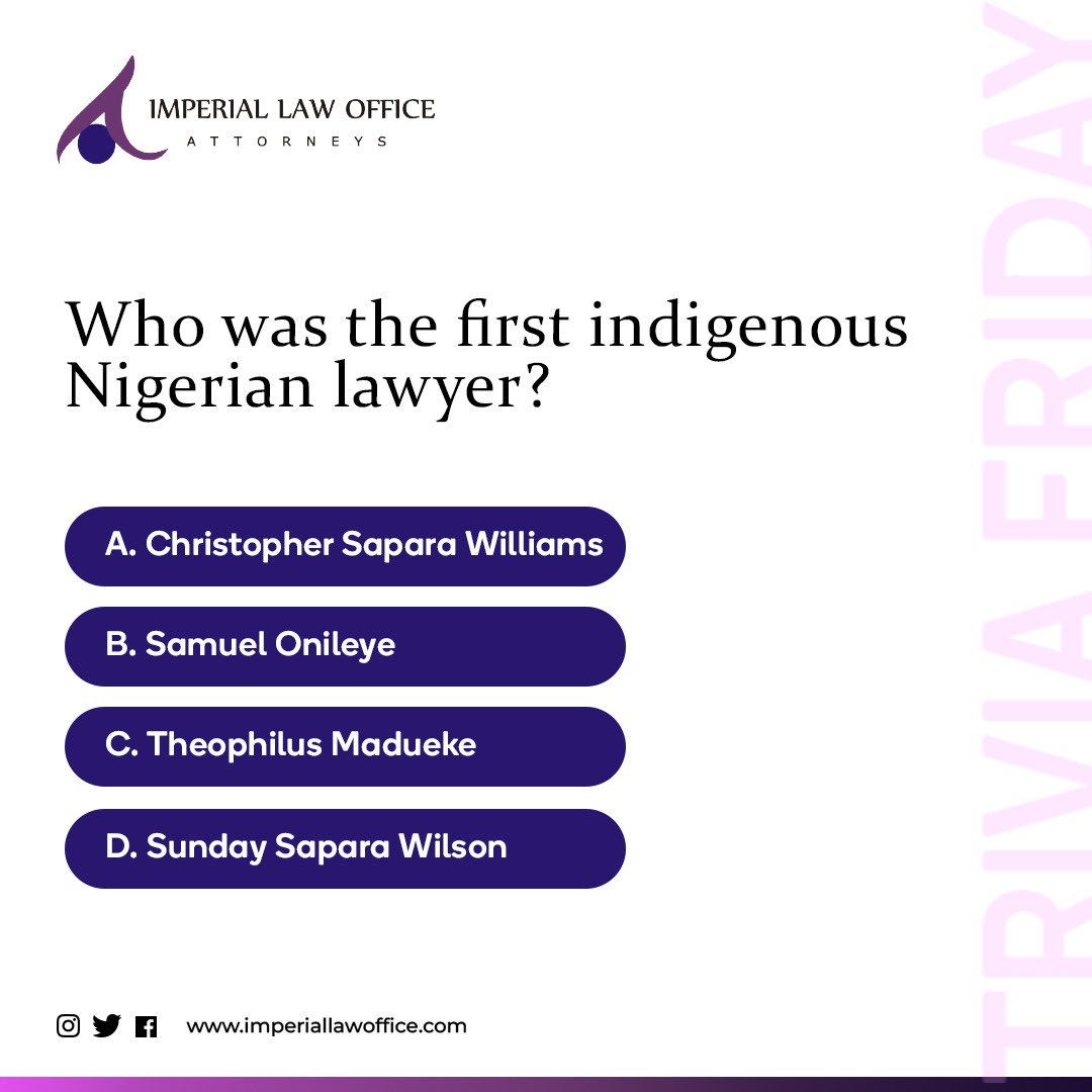 TGIF!
Kindly leave a comment with your answer.

#imperiallawoffice #commerciallawfirm #legaladvice #lagoslawyer #tgif