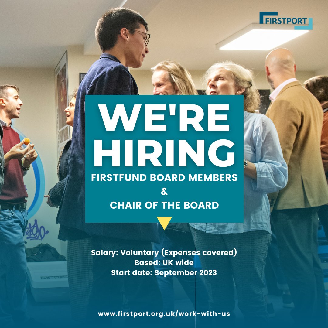 Firstport's tweet image. Join the FirstFund board. 

We're looking for new FirstFund board members and Chair of the Board. As a member of the board you will help oversee FirstFund governance, and you will play an important role in its future direction. 

See link in comments for more information.
