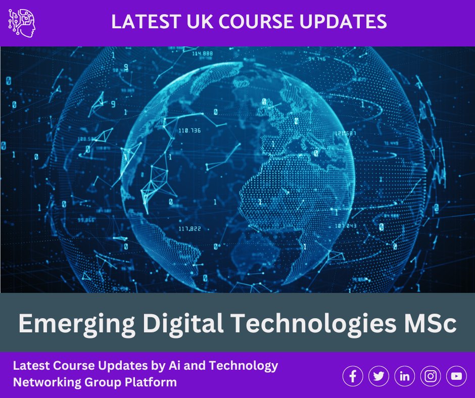 AIandTechNG's tweet image. Latest Course updates by Ai and Technology Networking Group

Course Title: Emerging Digital Technologies MSc

Link: aitechnologynetworking.com/post/emerging-…

#technology #techorganisations #robotics #programmingskills #programming #students #undergraduate #batchelorsdegree
