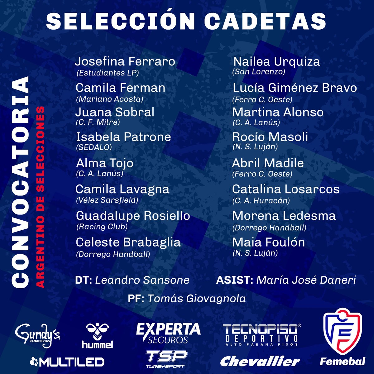 femebal's tweet photo. 📷 Leandro Sansone y Nicolás Margari confirmaron los equipos para el Argentino de Selecciones cadetes a disputarse del 7 al 11 de agosto en Mendoza. https://t.co/FpEz8AtC64