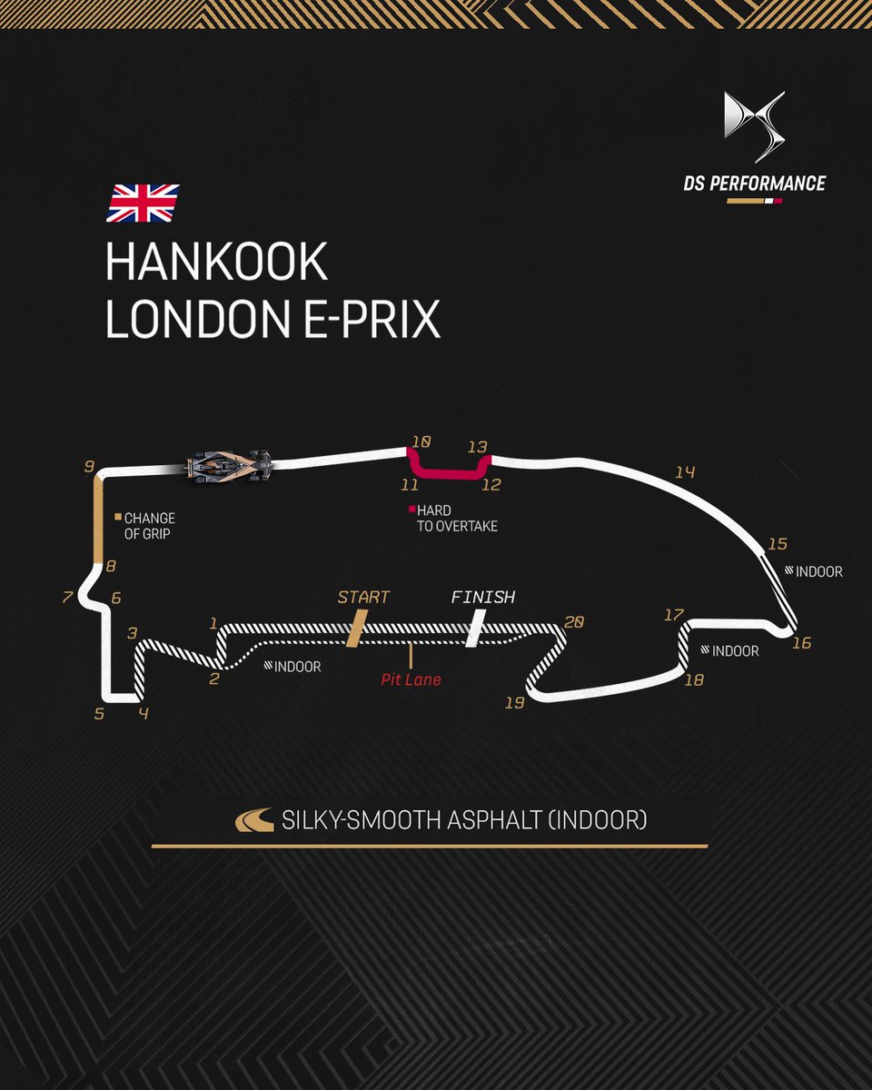 Un circuito único en el ExCel de Londres.

#DSAutomobiles #DSPENSKE #DSETENSEFE23 #LondonEPrix