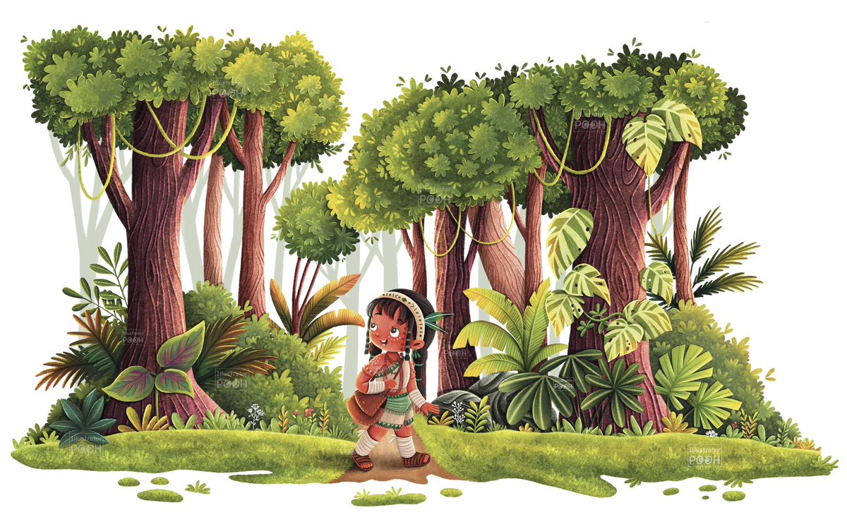 IllustratorPooh's tweet photo. A small teaser of the latest book I illustrated 😊 Here’s Mara, a tribal girl. What could be her adventure? 
.
.
#kidlit #childrensbookillustration #teaser #upcomingbook #tribal
. https://t.co/f7WniZCFQE
