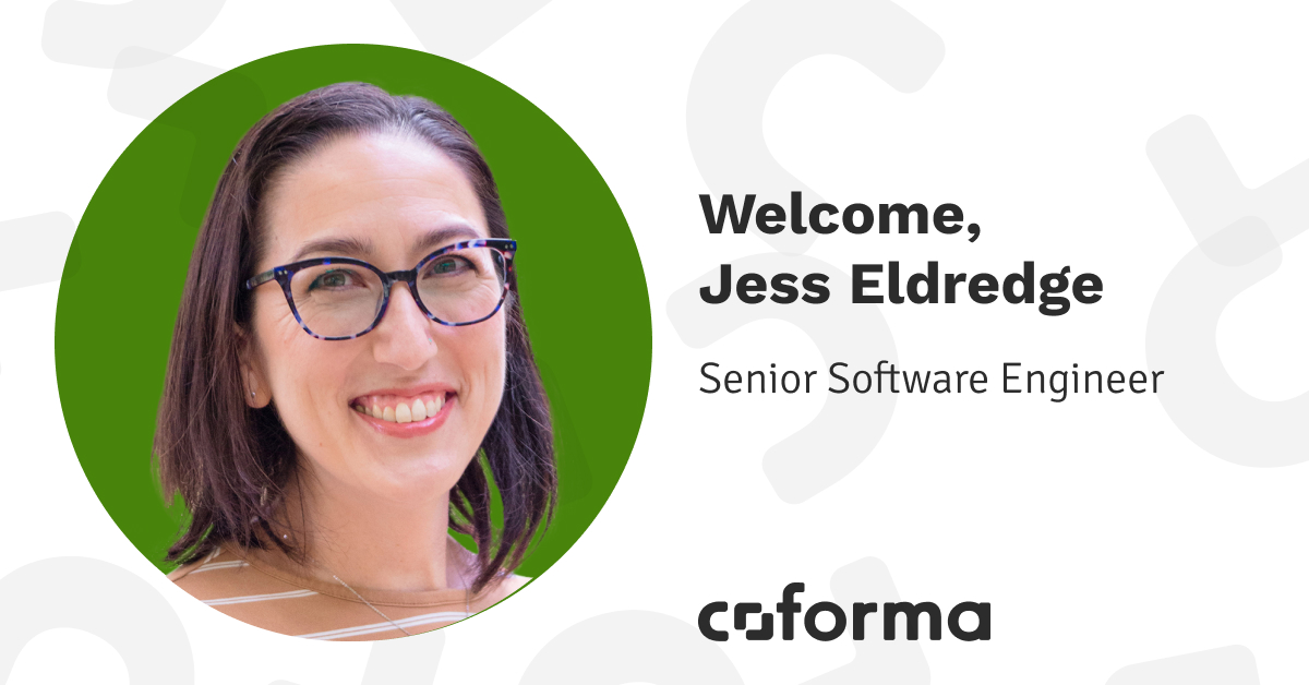 Jess Eldredge brings her passion for UX & teamwork to Coforma as a Senior Software Engineer. Previously a Senior Software Engineer at Splice, her work now is helping improve healthcare service delivery for Veterans. Welcome to the team, Jess! #EngineeringJobs #CoformaCareers