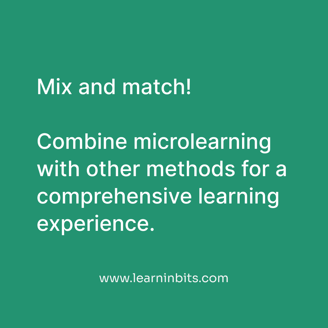 learninbits's tweet photo. 💡 Quick Tip: Mix and match! Combine microlearning with other methods for a comprehensive learning experience.
#BlendedLearning #DailyTip #learninbits #learninpublic https://t.co/I1fVA2Ar7T