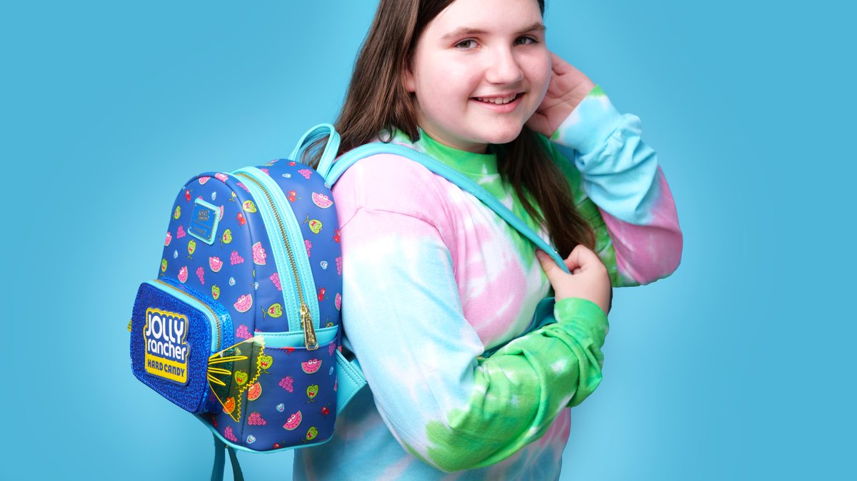 The moment you've been waiting for... @Jolly_Rancher @Loungefly backpacks are available in store now, while supplies last 🤩 🍬