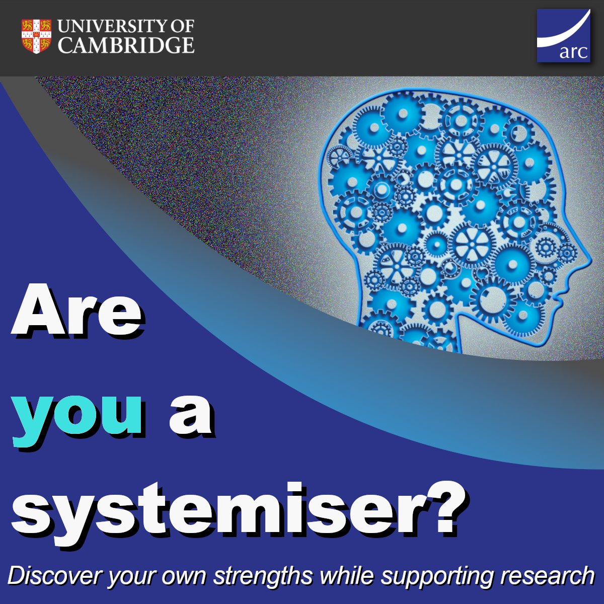 ARC_Cambridge's tweet photo. 🧠Are you a problem-solving whiz? Participate in our survey and put your systemising skills to the test! 📊 Help us gather valuable data while discovering your own strengths. Click the link to get started: https://t.co/FZ9gyFWOzK 
#Autism #OCD https://t.co/6RaMwDS2wv