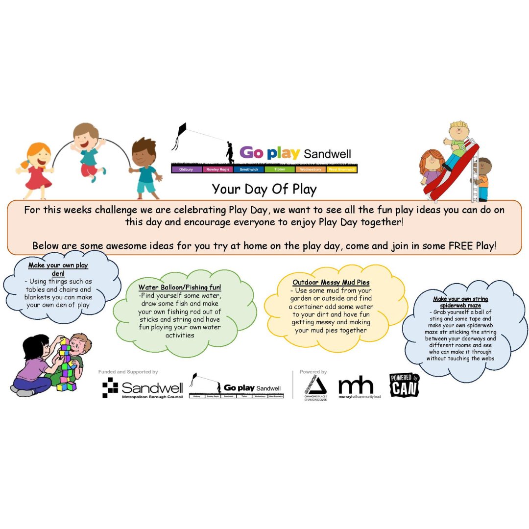 ‘To celebrate Play Day this week we have put together a play challenge and ideas for you to try on your own play day! Check them out’

#gpschallenge
#goplaysandwell
#activitiesforkids
#playathome