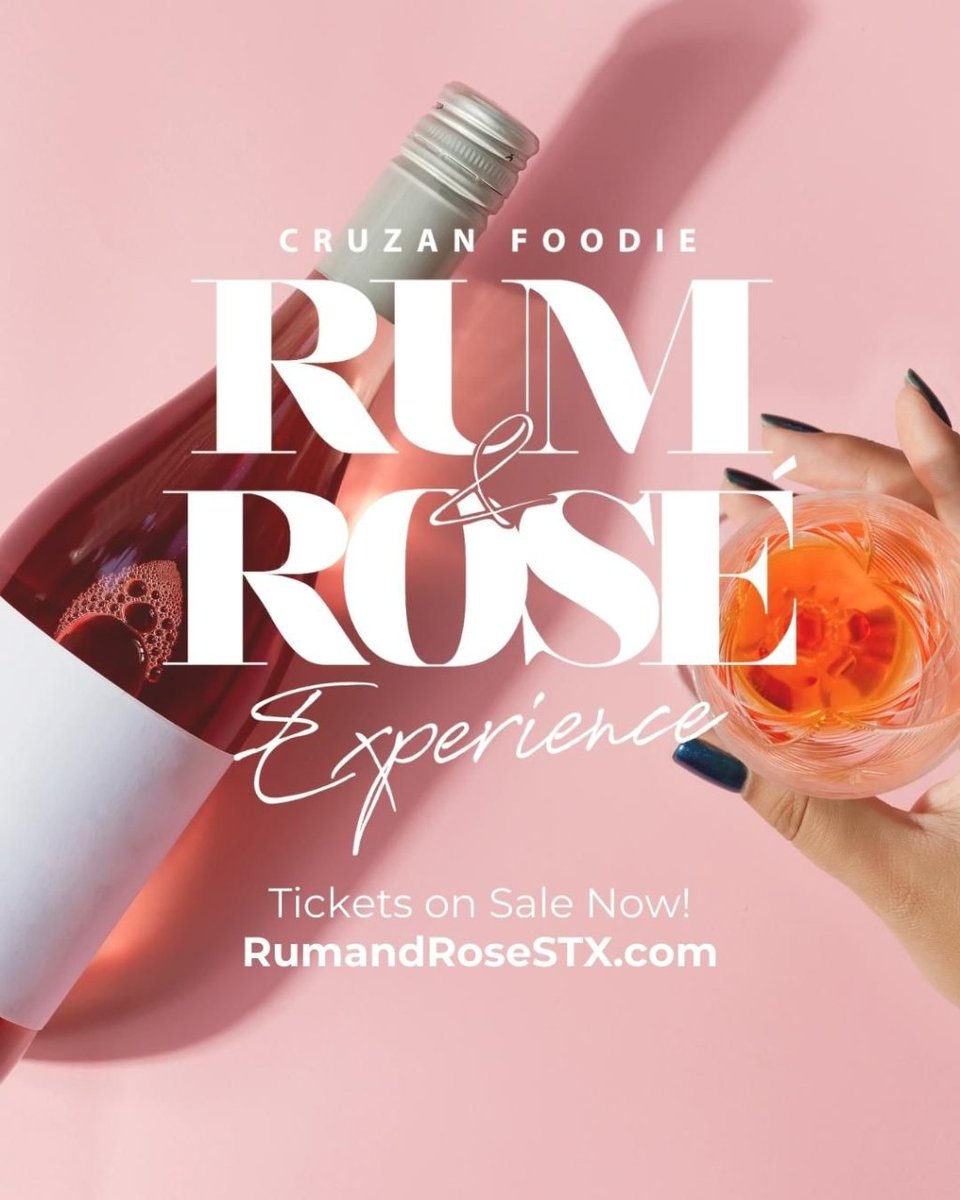 Our Founder, Anquanette Gaspard, always finds new ways to tantalize your tastebuds! Her first event since the pandemic returns - <a href="/CruzanFoodie/">Anquanette Gaspard</a> Rum &amp; Rosé Experience! Delicious bites, bottomless rosé wine, rum cocktails, live music + more. RumandRoseSTX.com for tixs + deets!