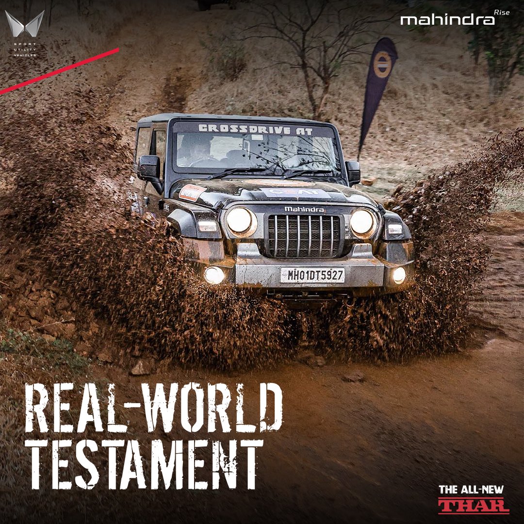 Mahindra_Thar's tweet photo. When the All-New Thar gets the latest all-terrain tires, the result is all-out action.
Check out how we put the CEAT Crossdrive AT tires to test, in the Engage 4x4 Summer Edition.
Buy now : https://t.co/CBR5v1U9lz
#MahindraThar #Engage4x4 #Magazine #Read https://t.co/D5lze1BYIz