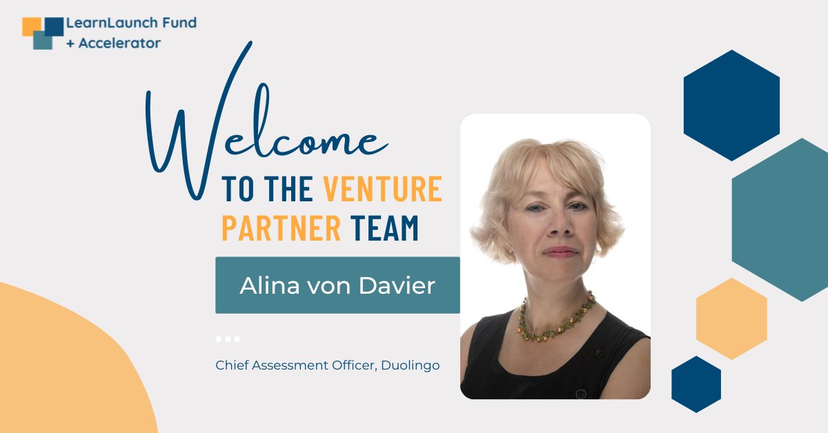 LearnLaunch Accelerator (@learnlaunchx) on Twitter photo 🚀 We're thrilled to welcome <a href="/AlinaVdav/">dr. alina von davier</a> as our new Venture Partner at LearnLaunch Fund + Accelerator! As Chief of Assessment at @Duolingo, her expertise in edtech and assessment will drive our mission forward. #edtech #innovation #education 🚀 We're thrilled to welcome <a href="/AlinaVdav/">dr. alina von davier</a> as our new Venture Partner at LearnLaunch Fund + Accelerator! As Chief of Assessment at @Duolingo, her expertise in edtech and assessment will drive our mission forward. #edtech #innovation #education