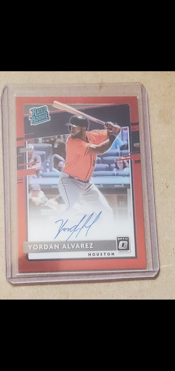 ISellCards2U's tweet photo. Yordan Alvarez 2020 Donruss Optic Rated Rated Rookie on card Auto #43/50!!!

$199 BMWT obo 👌💯👀

@sports_sell @SportsSell3 @TheHobby247 @CardboardEchoes @HobbyRetweet_ @ILOVECOLLECTIN1 @TonysCards https://t.co/cyNCc1JTfh