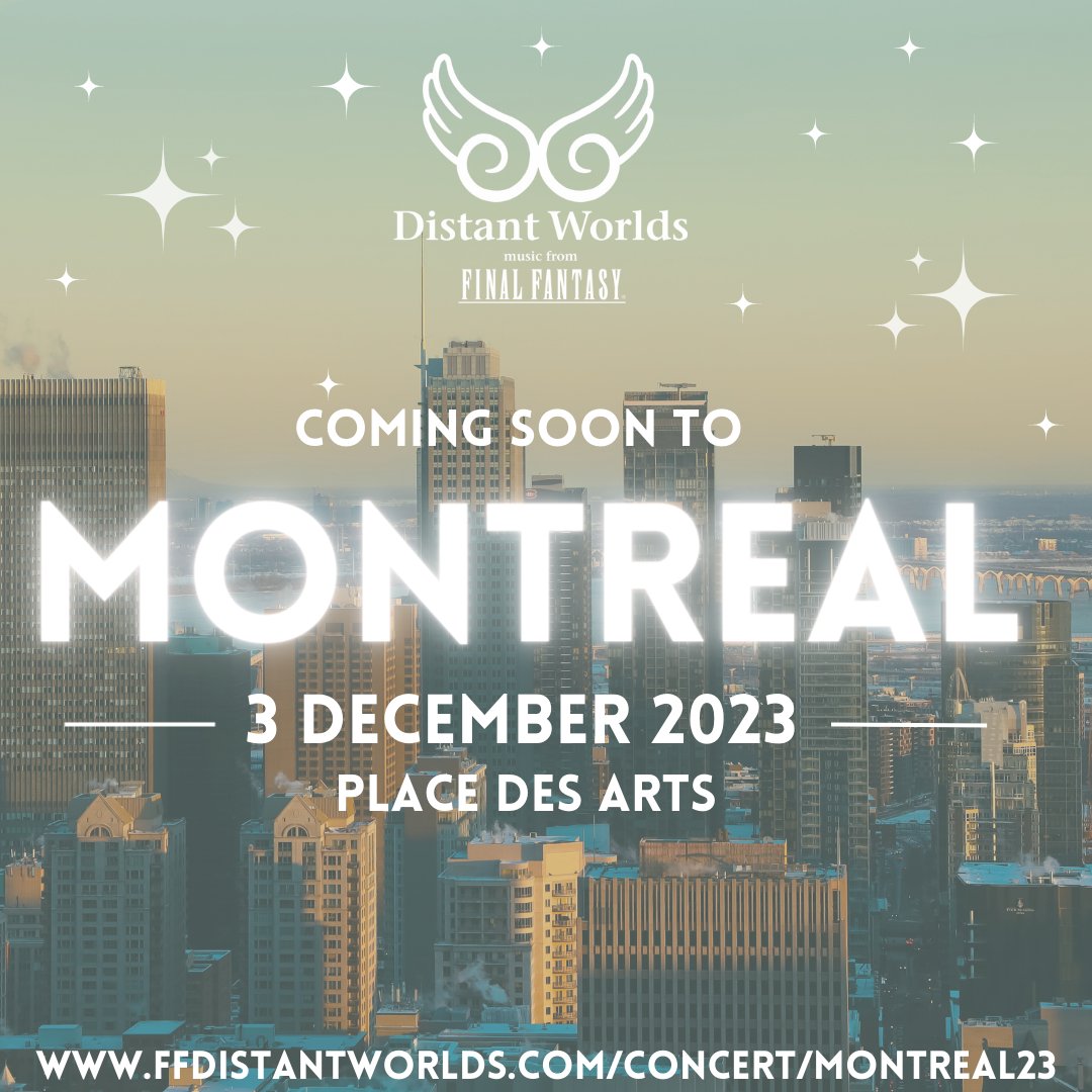 ffdistantworlds's tweet photo. Get ready, Montreal! 🎶
This December, Distant Worlds: music from FINAL FANTASY returns to Montreal's Place Des Arts 🤩 Tickets are NOW ON SALE! ⬇️ 🎟️
https://t.co/ciR8nJuzxp
#awrmusic #finalfantasy #videogameemusic #arnieroth #susancalloway #canada #montreal #montrealconcerts https://t.co/DO4xQeNtUF
