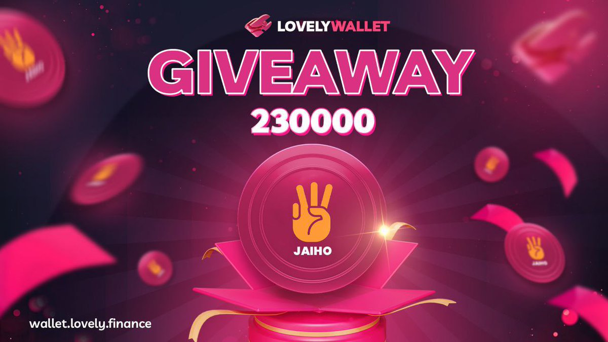 LFWallet's tweet photo. 🌟 #Lovely Wallet X #JAIHO #Giveaway 🌟

1⃣️Follow @Lovely_Wallet &amp; @JaiHoCrypto 
2️⃣RT &amp; Tag 3 Friends &amp; Like
3️⃣Form: https://t.co/qJ5USeLyHX

🏆 Distribution: 02/08/2023 

🎁 10 winners / 230,000 $JAIHO

Submit the Form👉 https://t.co/qJ5USeLyHX https://t.co/Ih14eugn1H