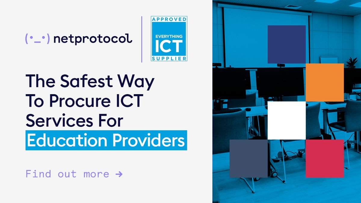 netprotocol's tweet image. Netprotocol is delighted to announce we&apos;re now an approved supplier on the Everything ICT Framework. This framework partners with 6000 #Education providers to offer complete confidence they can trust their #technology supplier. Here&apos;s how it works: ow.ly/7QJQ50PnCzU #EdTech