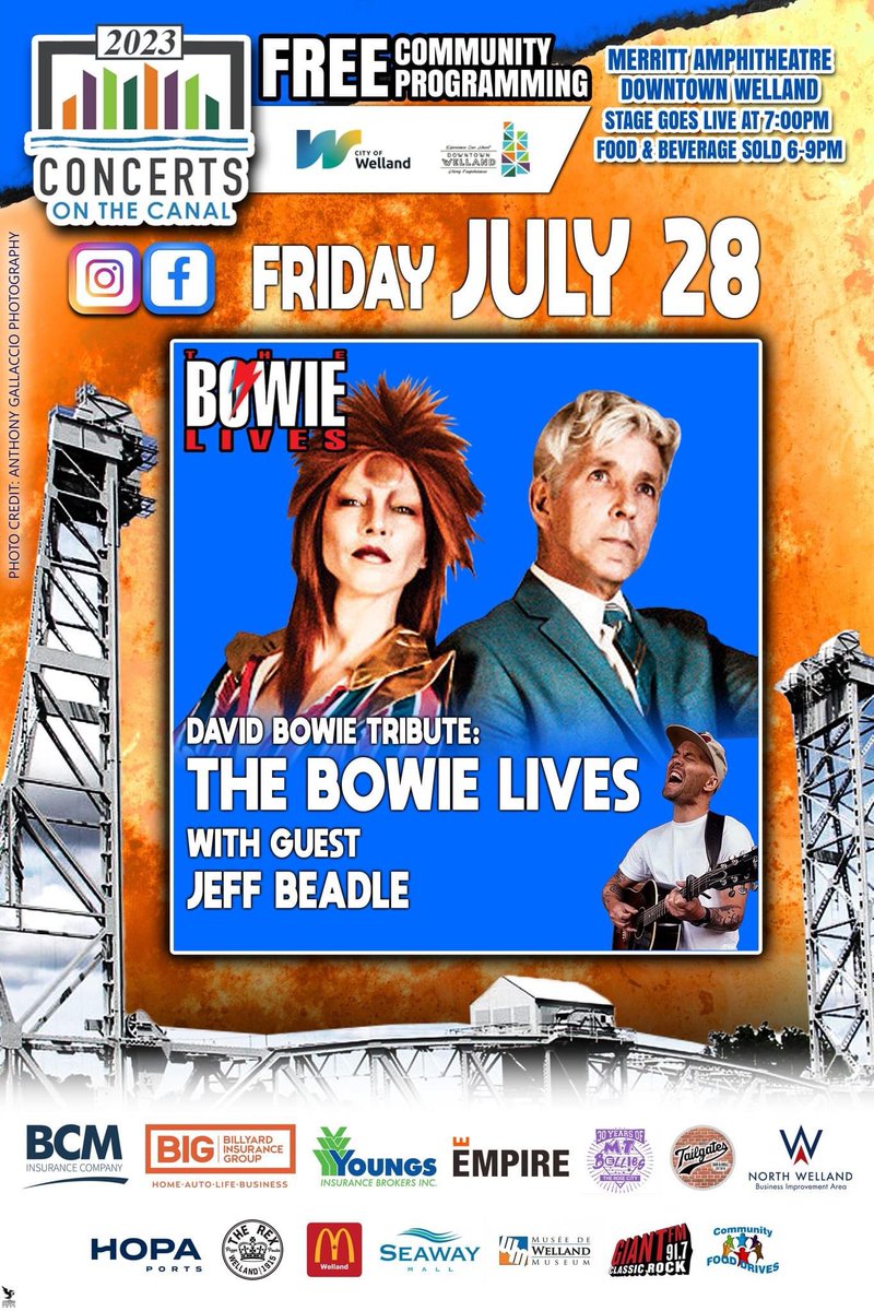 DAVID. BOWIE. TONIGHT. 

Make sure to come to Merritt Amphitheatre TONIGHT to watch The Bowie Lives with special guest Jeff Beadle! It's gonna be PACKED, so be sure to come early to secure your seat! 

Show starts at 7pm!