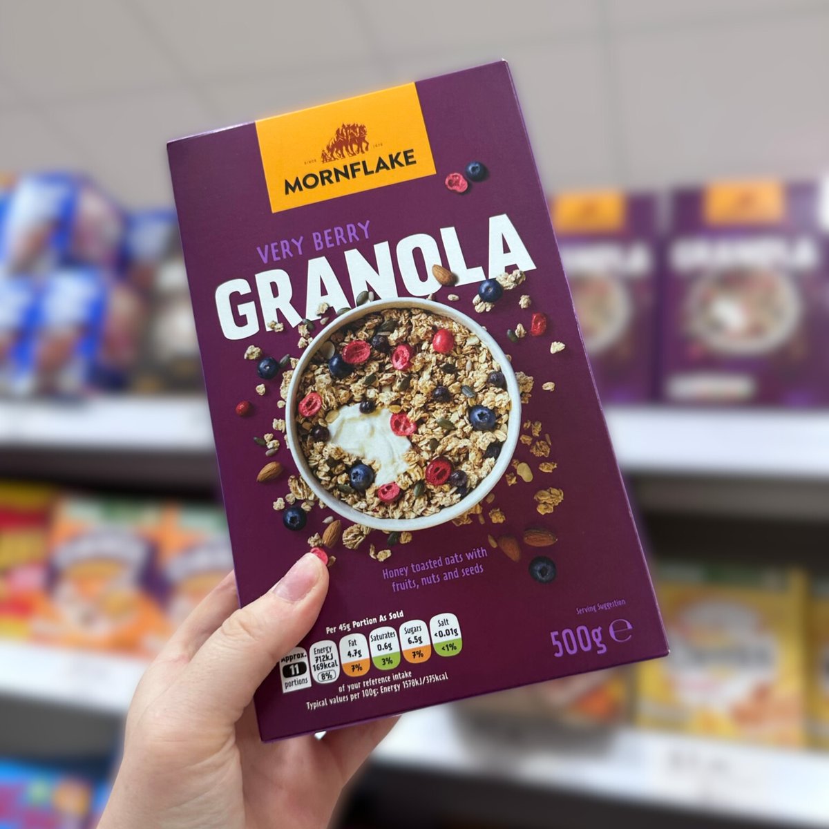 🙌 NEW X2! 🙌 Take a trip to @homebargains to meet our brand-new #granolas… Very Berry 👉 honey toasted oats with fruits, nuts and seeds Really Nutty 👉 honey toasted oats with mixed nuts We’re NUTS about them! 🌰🍯🫐