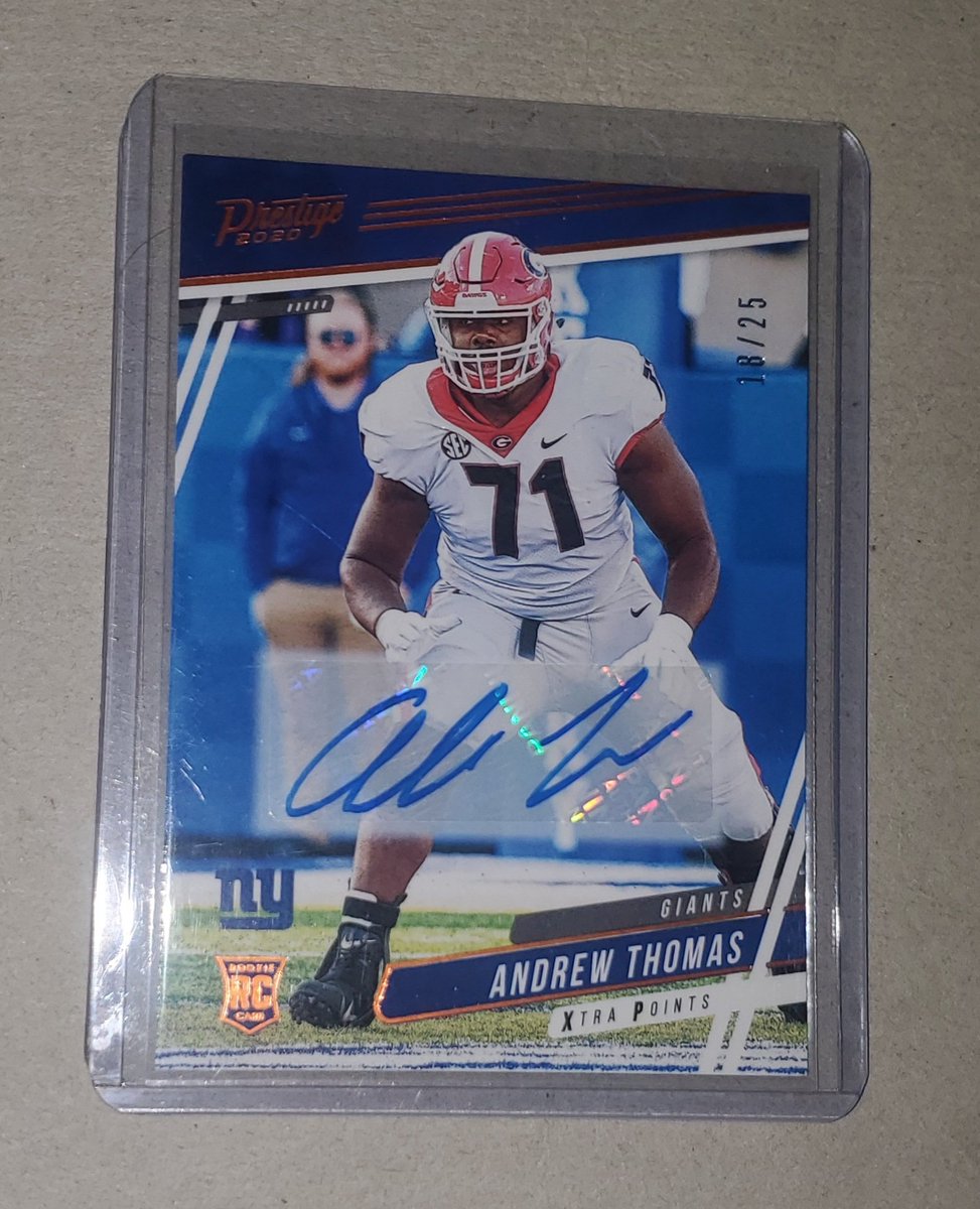 ISellCards2U's tweet photo. 5y $117.5m man🔥🔥🔥

Andrew Thomas 2020 Prestige RC Auto #18/25 

$40 BMWT Shipped💯

@sports_sell @247sportscard @Hobby_Connect @TheHobby247 @sportsfanmedia @collectorconn19 @24_7SportsCards #SportsCards
#NYGiants https://t.co/qSov3vkRJN
