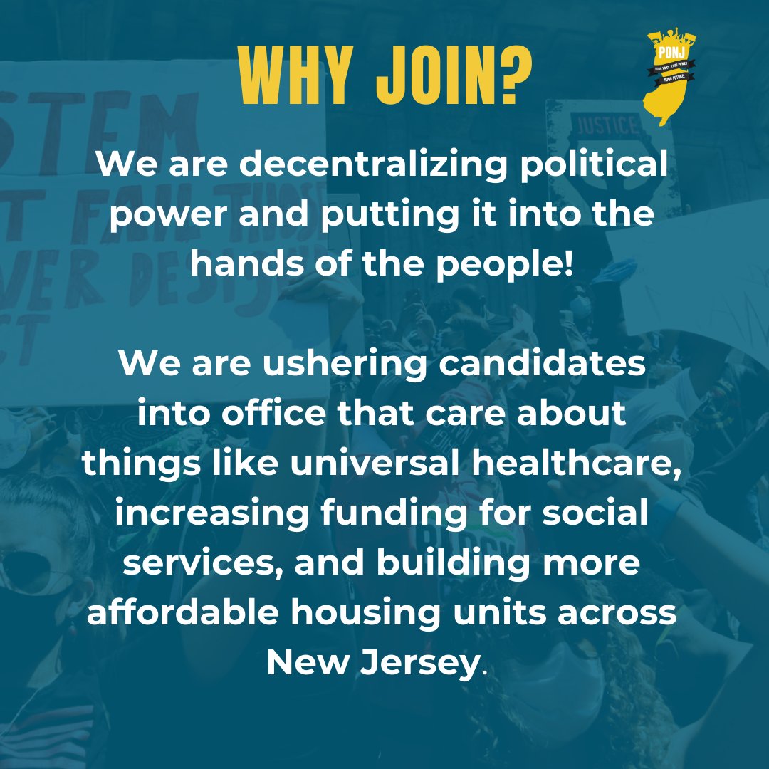 For $5 a month, you can help us reshape New Jersey politics in a way that works for ALL of us - not just the wealthy! 

We’re advocating for a NEW New Jersey: one with safer streets, livable wages, and affordable housing. Will you join us?