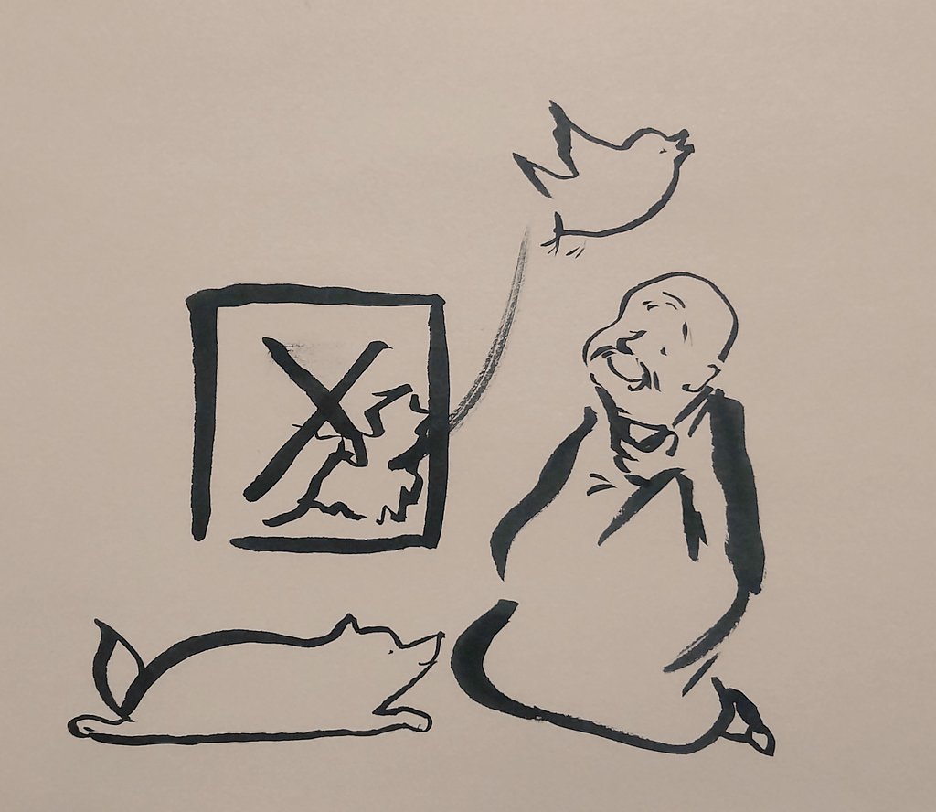 「Twitterのアイコン、やっぱ鳥だよな。何も分かってねえよ。センス☓。  」|実寸法師（十筆斎）のイラスト