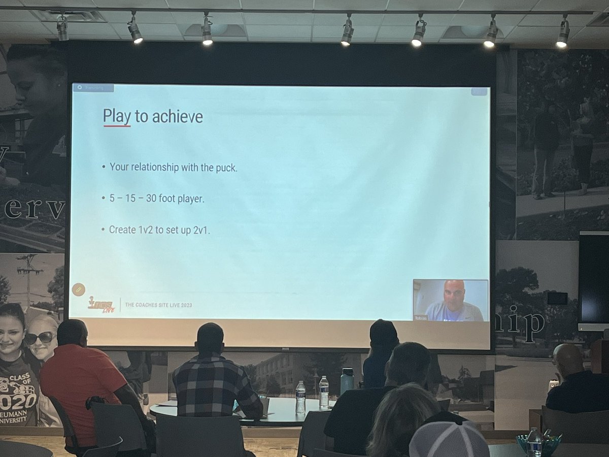 Norwegian National Team Head Coach Tobias Johansson leads off day with with a fantastic virtual presentation “ Play to Achieve” live from Oslo!    <a href="/tobbej81/">Tobias Johansson</a>