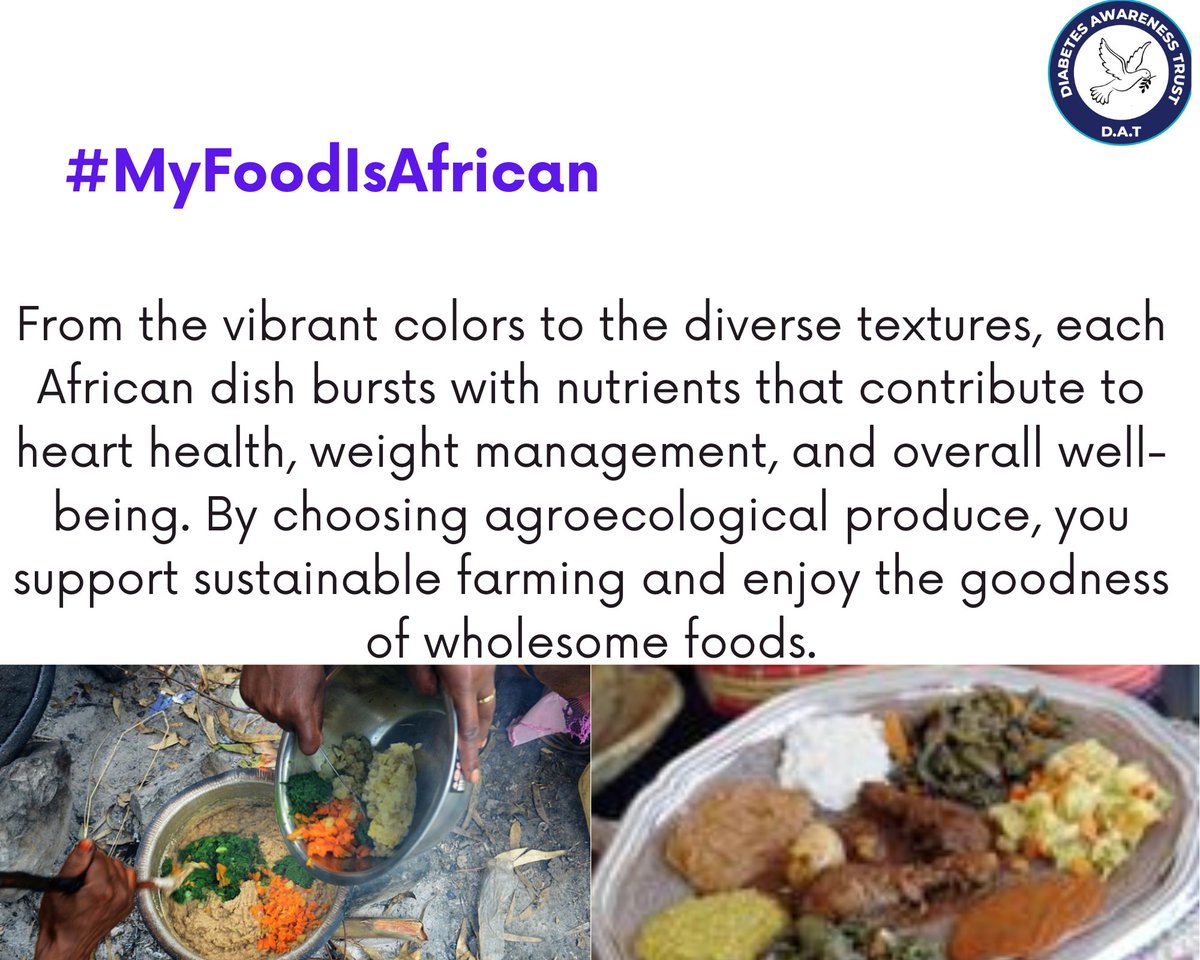 Why #MyFoodIsAfrican because we are what we eat. 
Let the Food be medicine and Medicine be Food. 
The Africans foods are Rich in fiber, vitamins, and essential nutrients.
#Agroecology #HealthIsWealth #NCDPrevention
@Afsafrica @FutureForAll @BIBA_Kenya