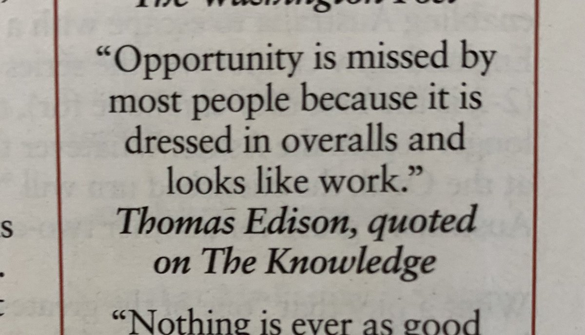 Edison’s take on opportunity

In The Week