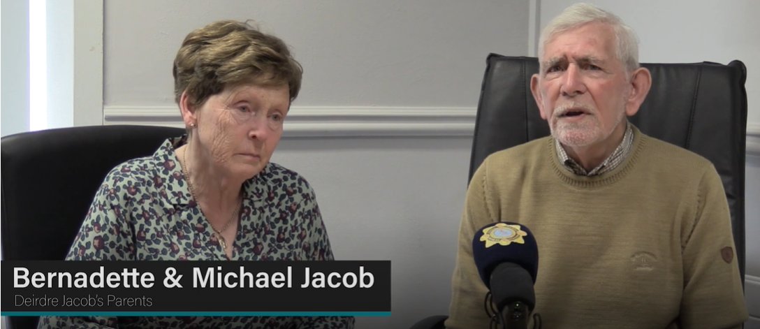 gardainfo's tweet image. It was just after 3pm on July 28th, 1998 when Deirdre was last seen near her family home on the outskirts of Newbridge.

Her parents, Bernadette and Michael have been unrelenting in their search for the truth of what happened Deirdre that day.

WATCH: tinyurl.com/yckb3hs9