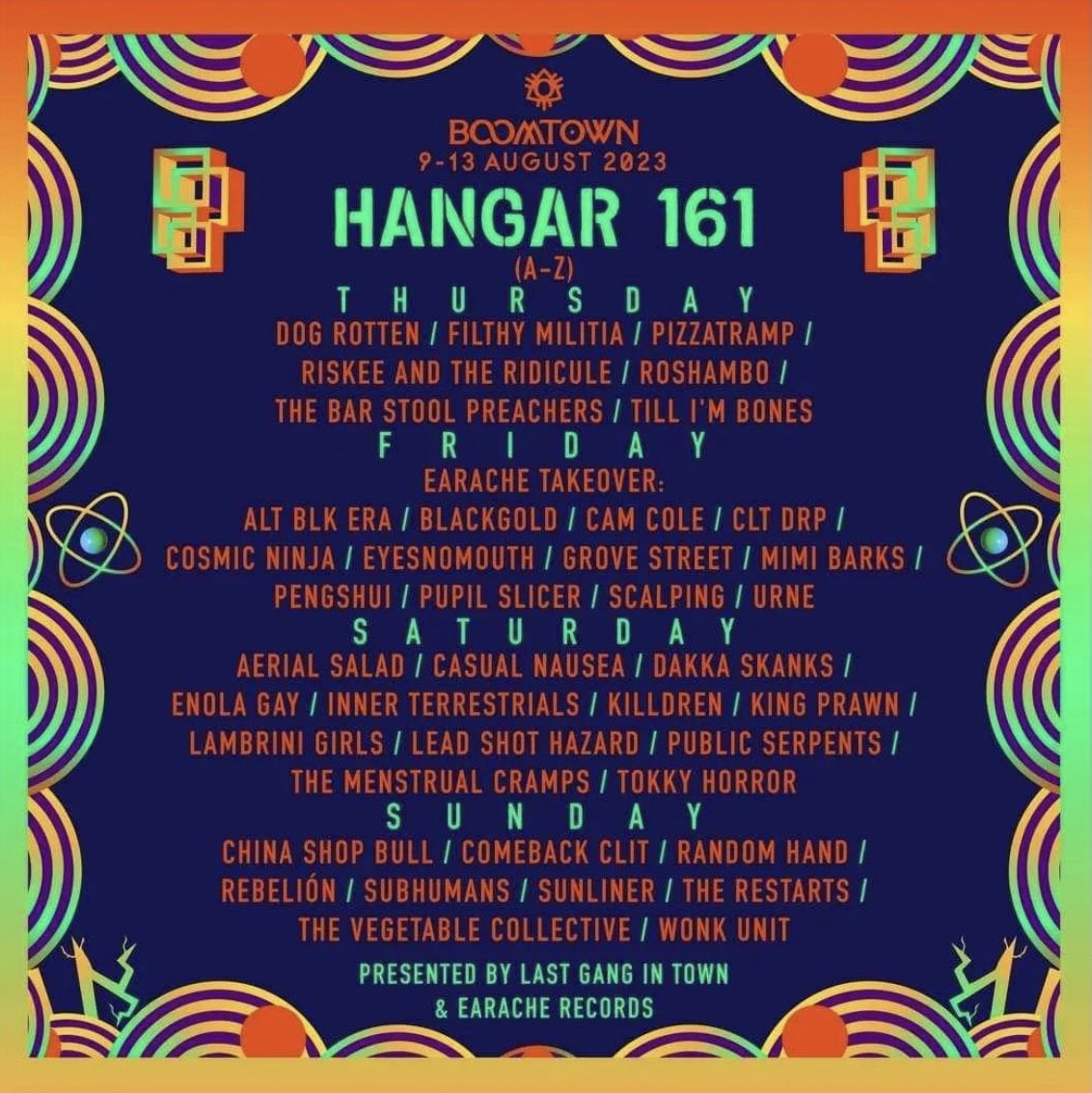 We are playing <a href="/BoomtownFair/">Boomtown Festival</a> 🥳

Catch us at 2pm Sunday afternoon at Hangar 161!
